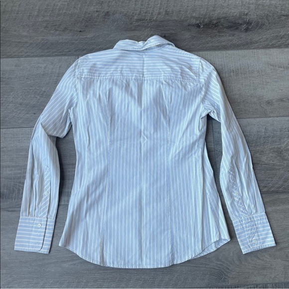 J. Crew Factory Blue & Yellow Striped Button Down Shirt Size XS - Picture 4 of 5
